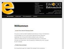 Tablet Screenshot of eimecke-elektro.de
